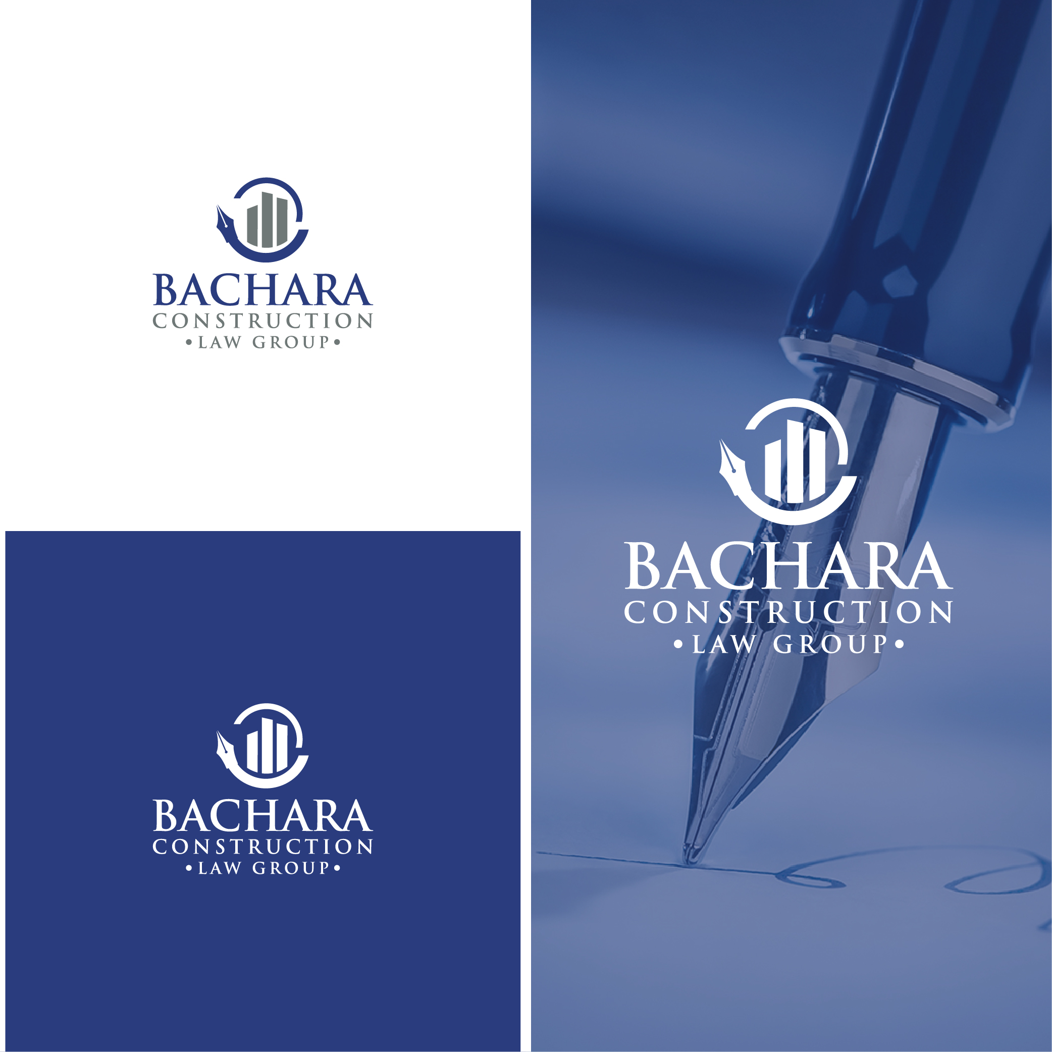 Logo Design by AlphabetZero.co.uk for Bachara Construction Law Group | Design #26583696