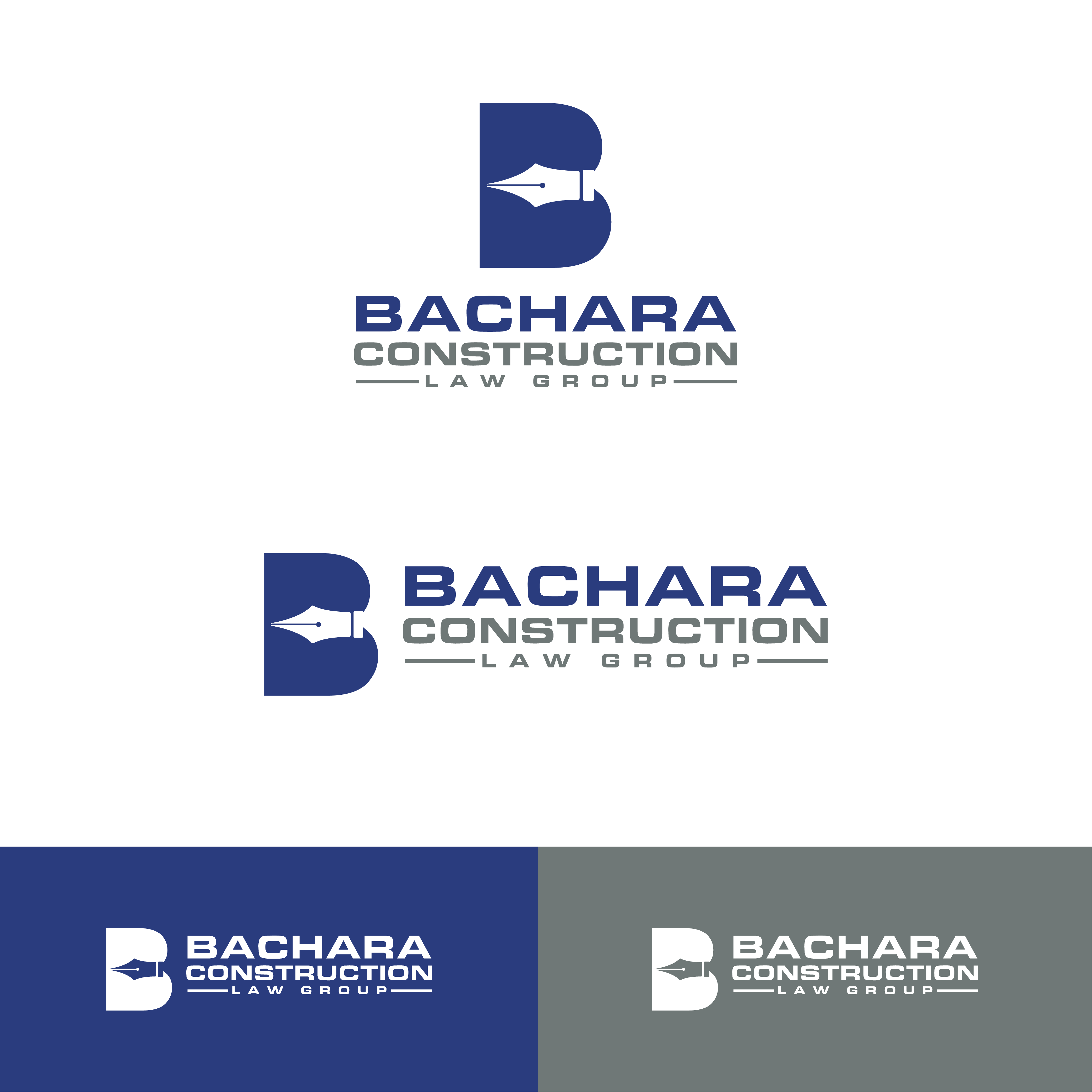 Logo Design by AlphabetZero.co.uk for Bachara Construction Law Group | Design #26586306