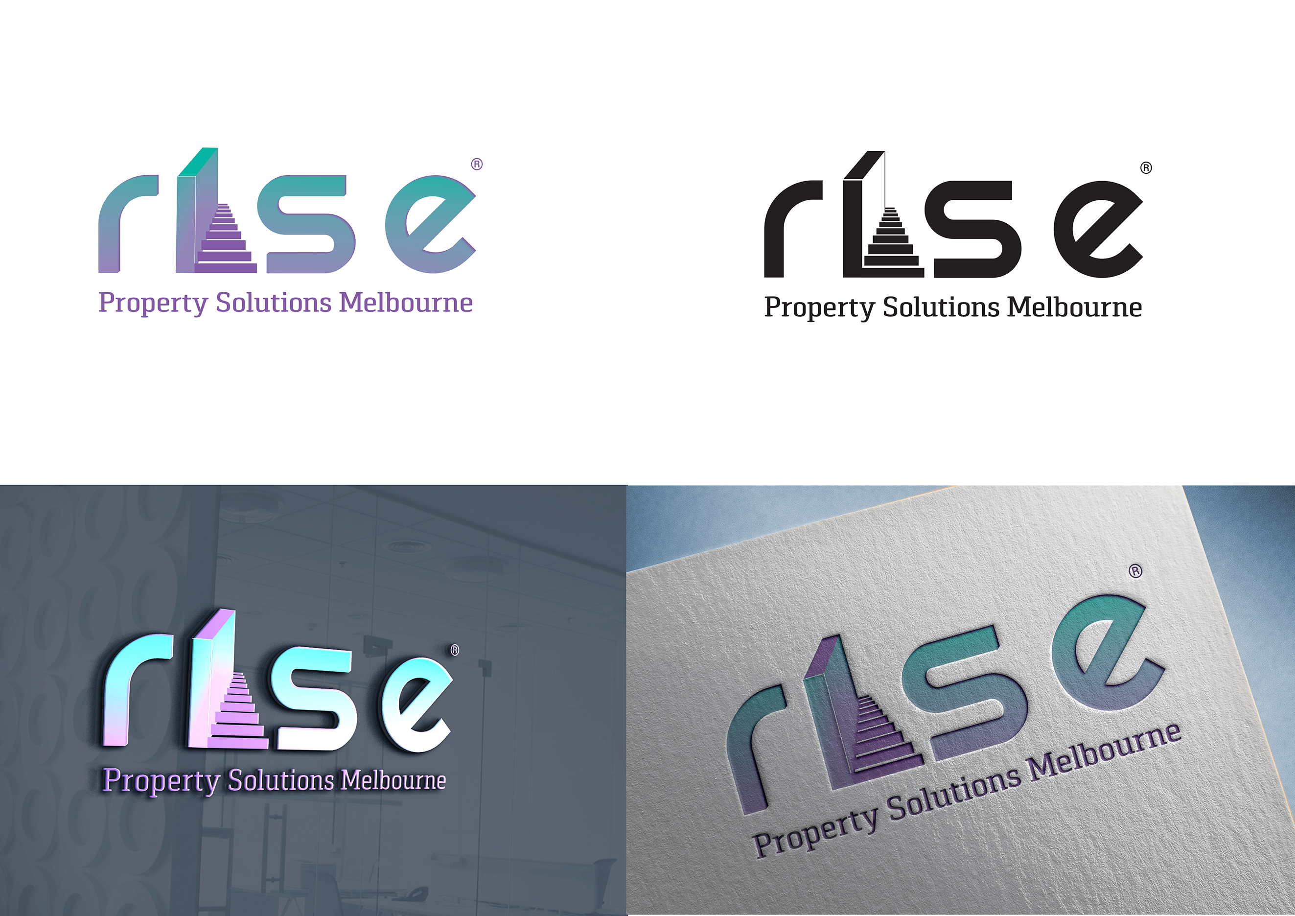 Logo Design by Ninja creative for Rise Property Solutions Melbourne  | Design #26573129