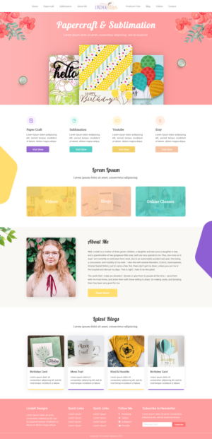 Web Design by CreativeSmith99 for LindaK Designs | Design #26584958