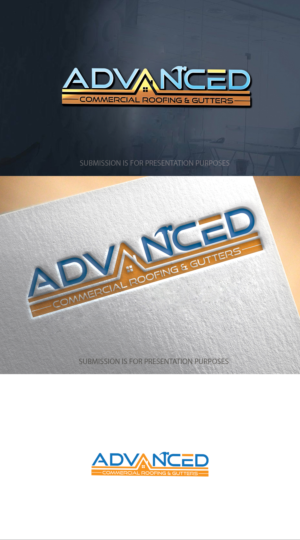 Advanced Commercial Roofing & Gutters | Logo Design by graphicevolution