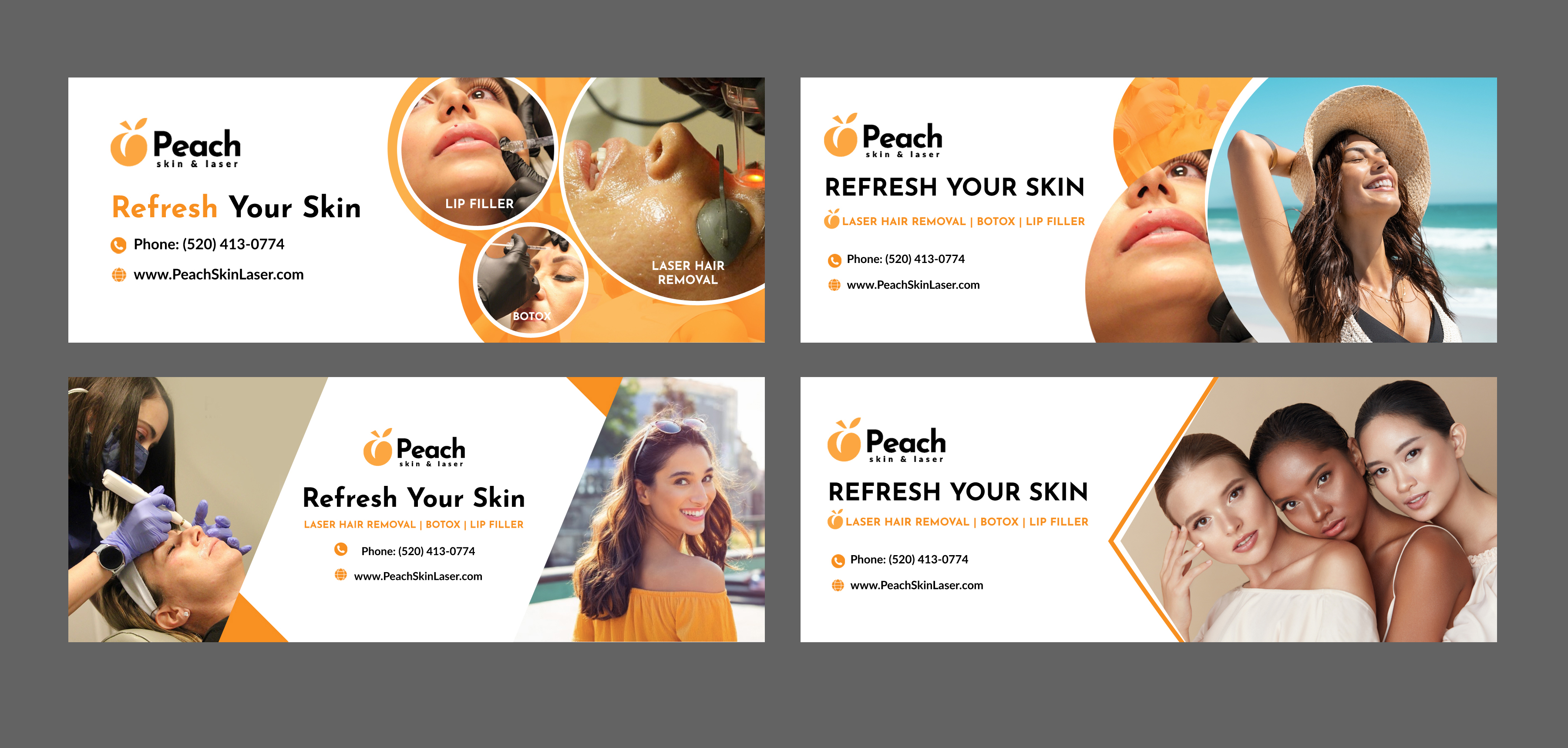 Banner Ad Design by Blue Sparrow for Peach Skin & Laser | Design #26568150