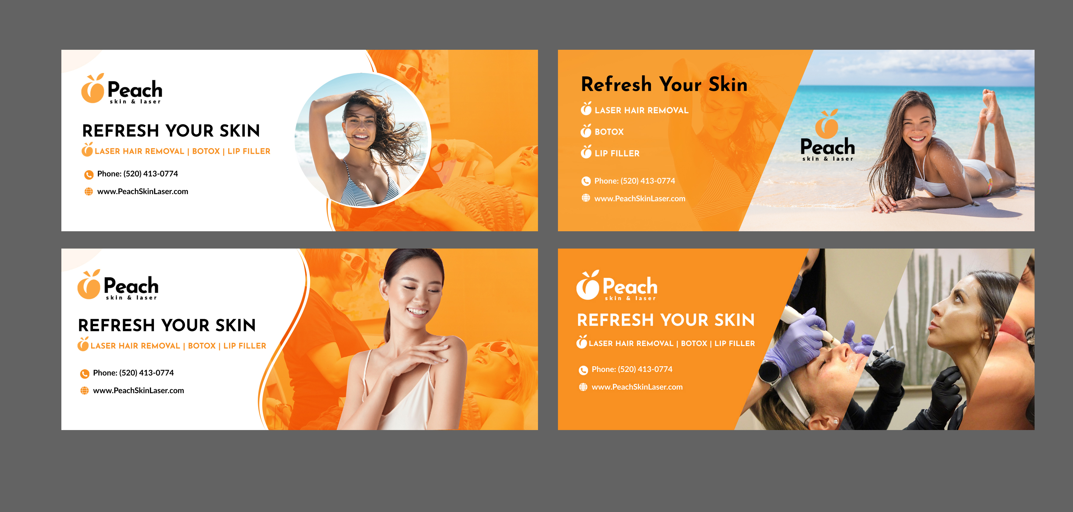 Banner Ad Design by Blue Sparrow for Peach Skin & Laser | Design #26568151