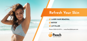 Banner Ad Design by Blue Sparrow for Peach Skin & Laser | Design: #26568157