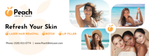 Banner Ad Design by Blue Sparrow for Peach Skin & Laser | Design: #26568166
