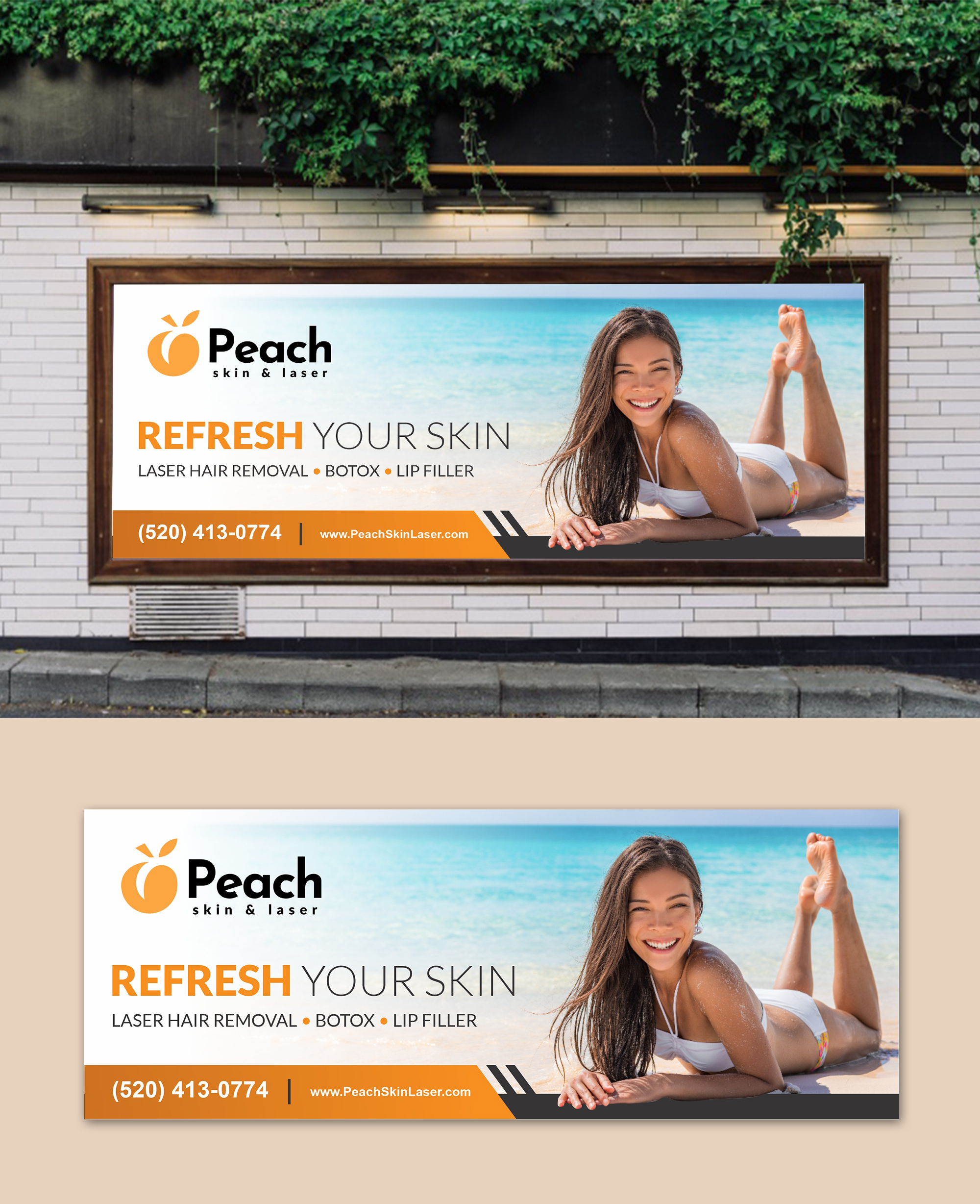 Banner Ad Design by Fat Bat Man for Peach Skin & Laser | Design #26577058
