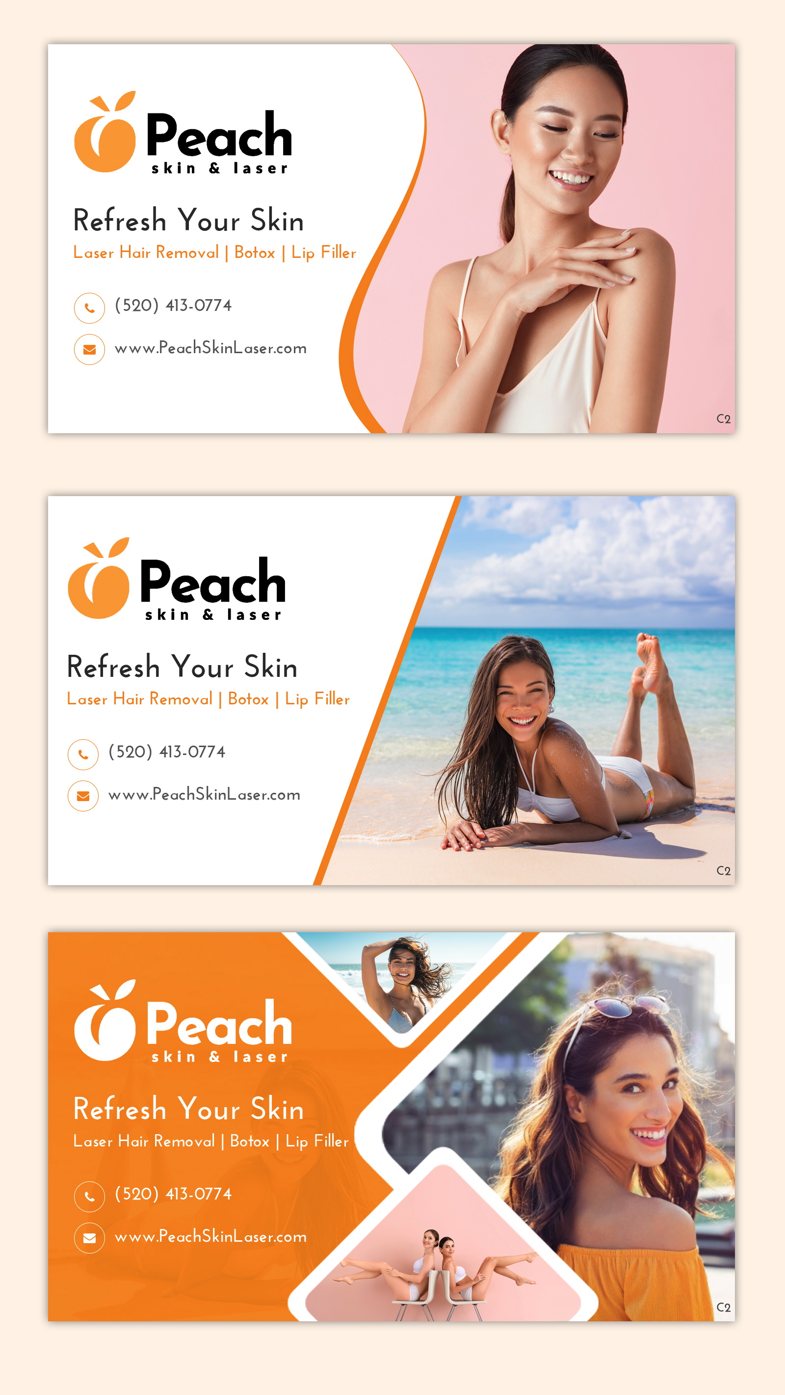 Diseño De Banner Publicitario por pb para Peach Skin & Laser | Diseño #26564696