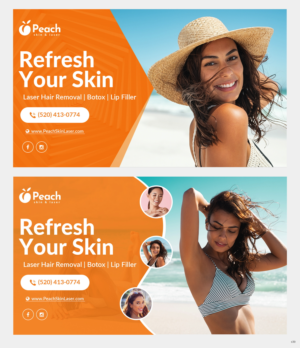 Diseño De Banner Publicitario por pb para Peach Skin & Laser | Diseño: #26564702