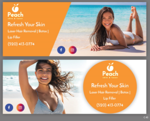 Diseño De Banner Publicitario por pb para Peach Skin & Laser | Diseño: #26564707