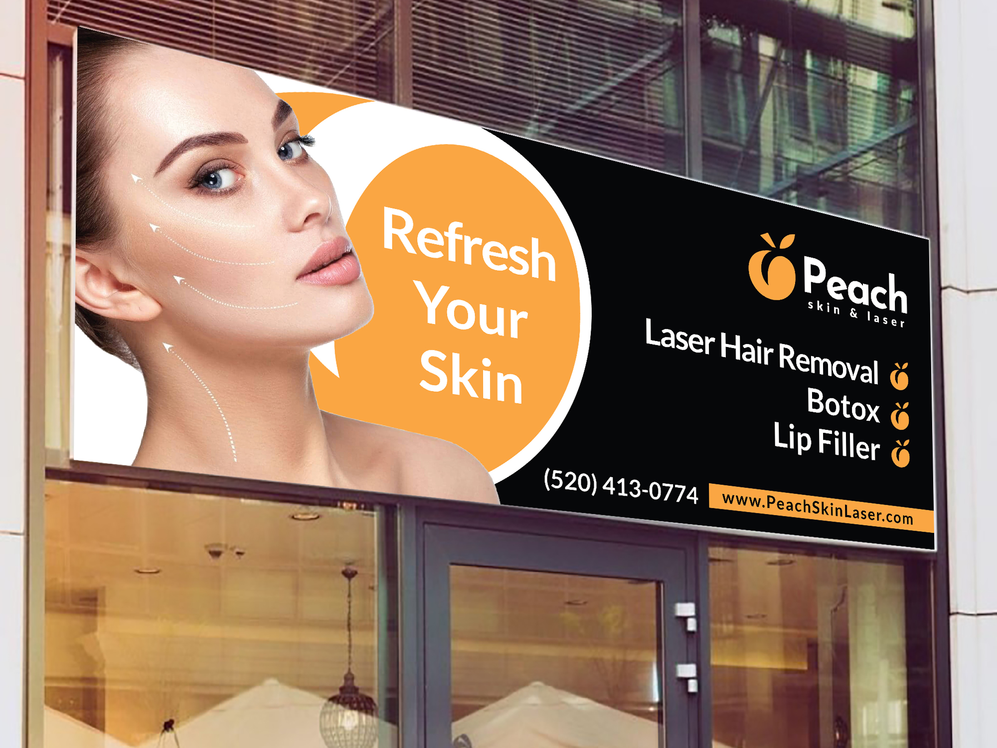 Banner Ad Design by mmmarif1982 for Peach Skin & Laser | Design #26564764