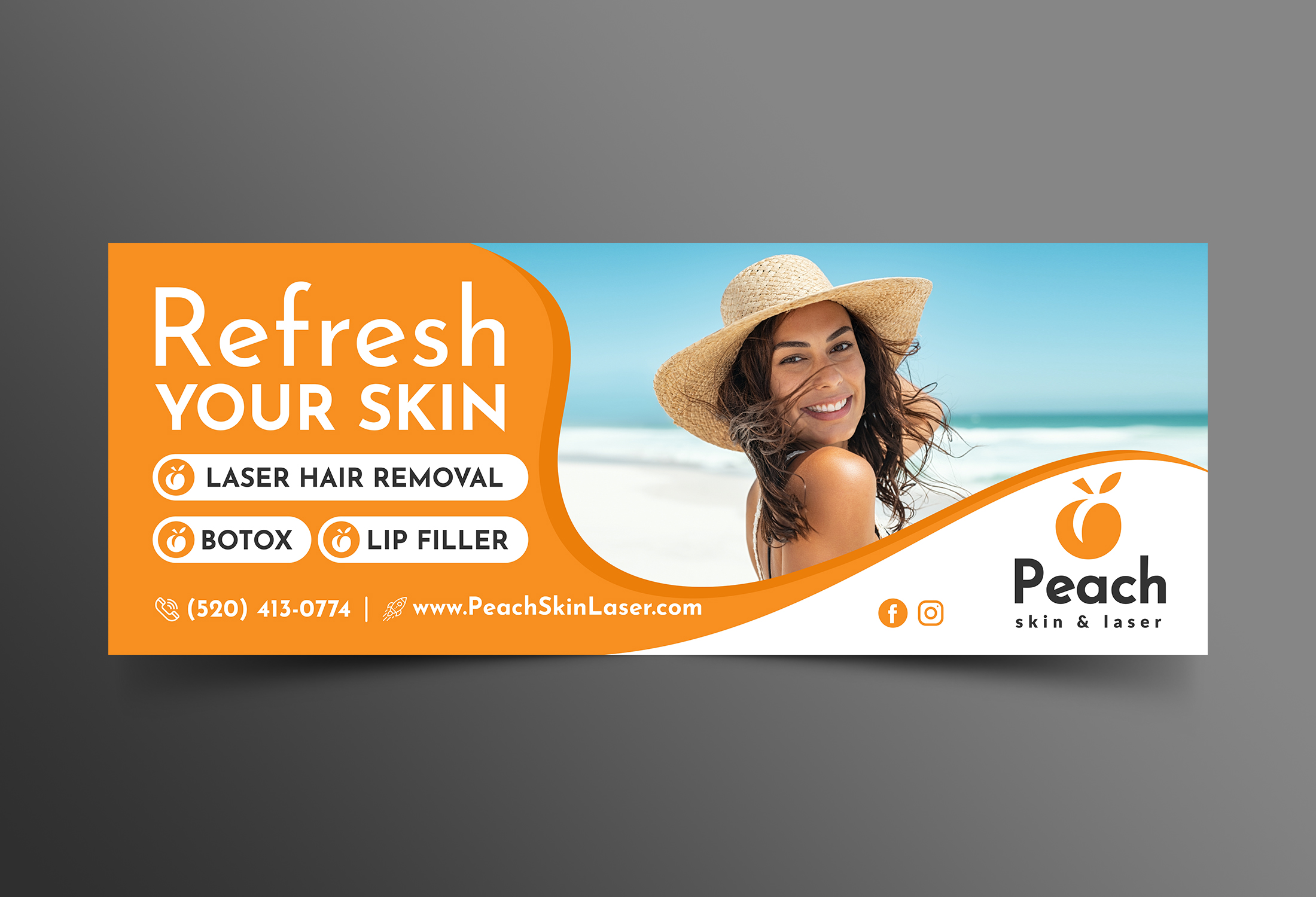 Diseño De Banner Publicitario por OwnDesign para Peach Skin & Laser | Diseño: #26562823