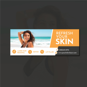 Peach Skin & Laser - Business Banner with Brand Elements | Banner-Design von vcreatived