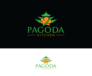 Pagoda (as the main word) Kitchen (as a tagline, so smaller and less prominent) | Logo Design by Art Lancer