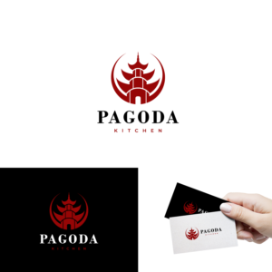 Pagoda (as the main word) Kitchen (as a tagline, so smaller and less prominent) | Logo Design by ICKE