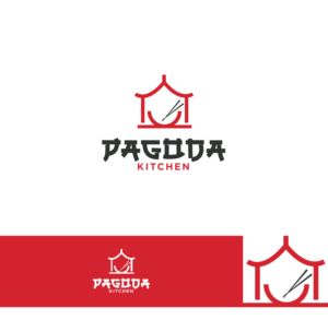 Pagoda (as the main word) Kitchen (as a tagline, so smaller and less prominent) | Design de Logo par ecorokerz