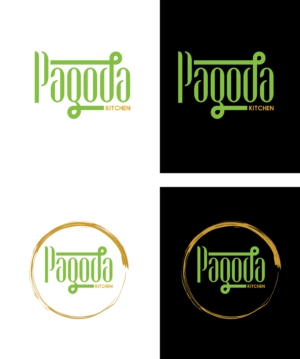 Pagoda (as the main word) Kitchen (as a tagline, so smaller and less prominent) | Logo Design by Juli creation