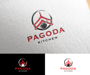 Pagoda (as the main word) Kitchen (as a tagline, so smaller and less prominent) | Logo Design by step forward 2