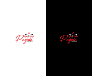 Pagoda (as the main word) Kitchen (as a tagline, so smaller and less prominent) | Logo Design by Ochieng