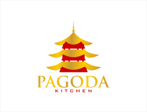 Pagoda (as the main word) Kitchen (as a tagline, so smaller and less prominent) | Logo Design by BNdesigner