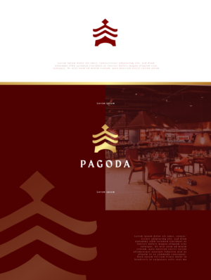 Pagoda (as the main word) Kitchen (as a tagline, so smaller and less prominent) | Logo Design by Ng V Duc