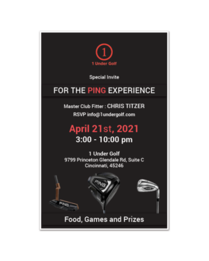 1 Under Golf Presents PING Club Fitting Day | Flyer Design by Anna G.