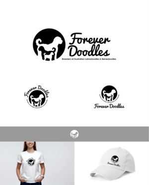 Version 1: 'Forever Doodles' Version 2: 'Forever Doodles' and 'Breeders of Australian Labradoodles & Bernedoodles' | Logo Design by momo57