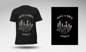Simplistic Northern Camping T-shirt | Diseño de Camiseta por ecorokerz