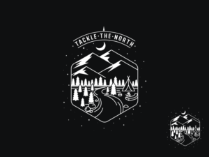 Simplistic Northern Camping T-shirt | Diseño de Camiseta por mithunpopey