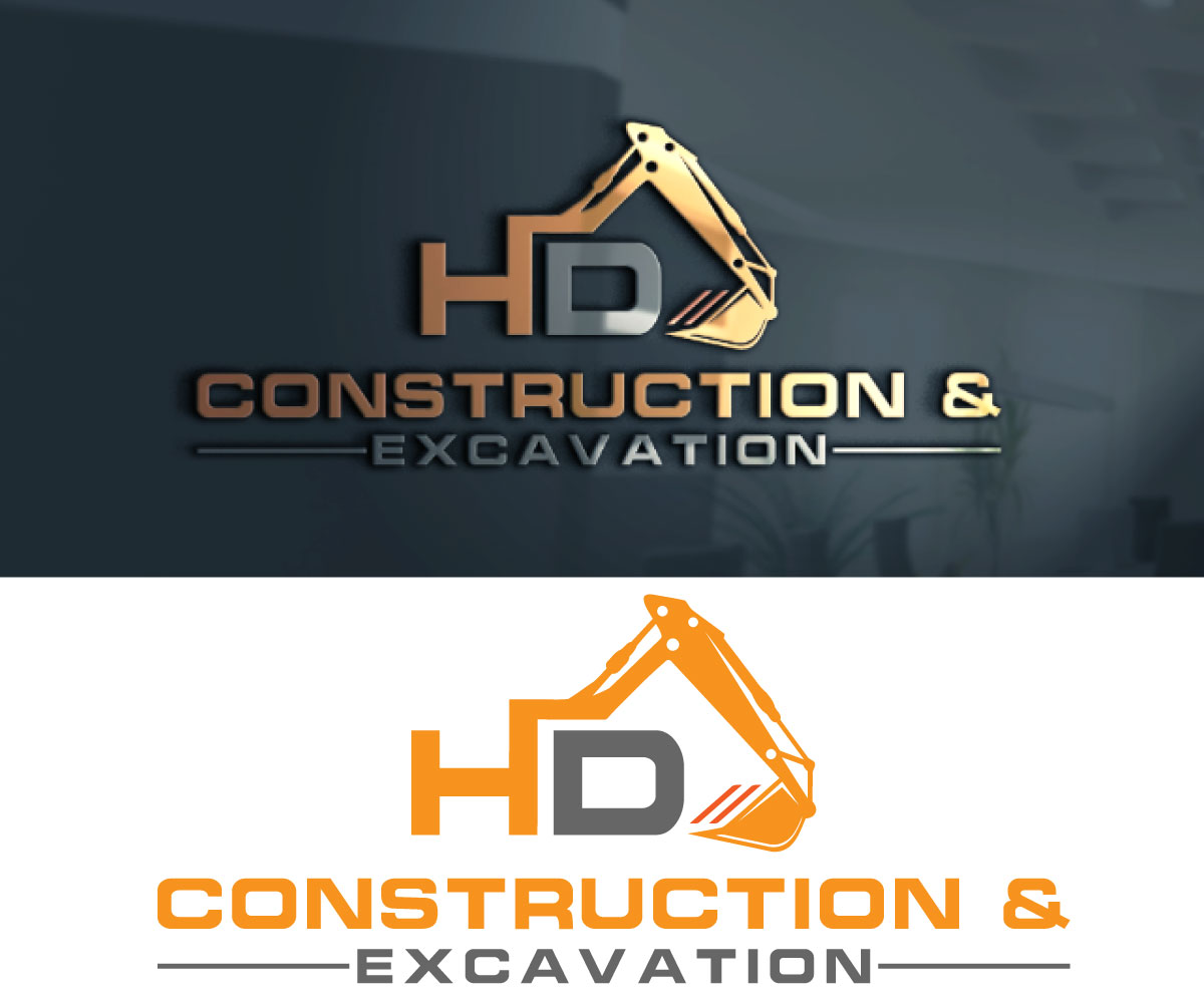 Logo Design by adam jak for HD construction & excavation  | Design: #26575021