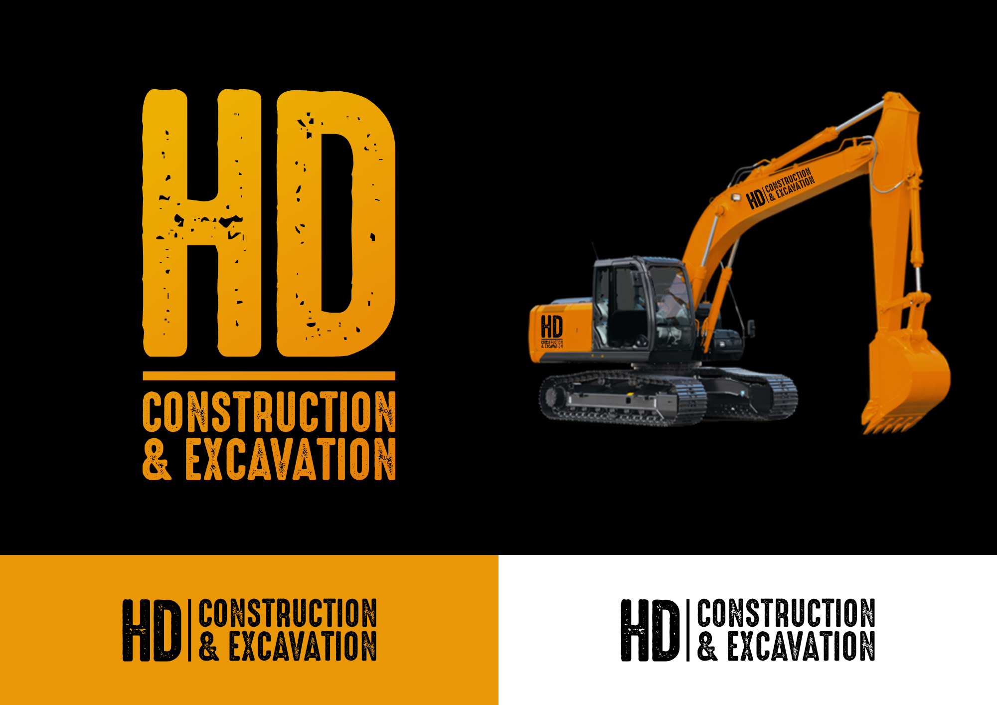 Logo Design by Stobart Creative for HD construction & excavation  | Design #26572682