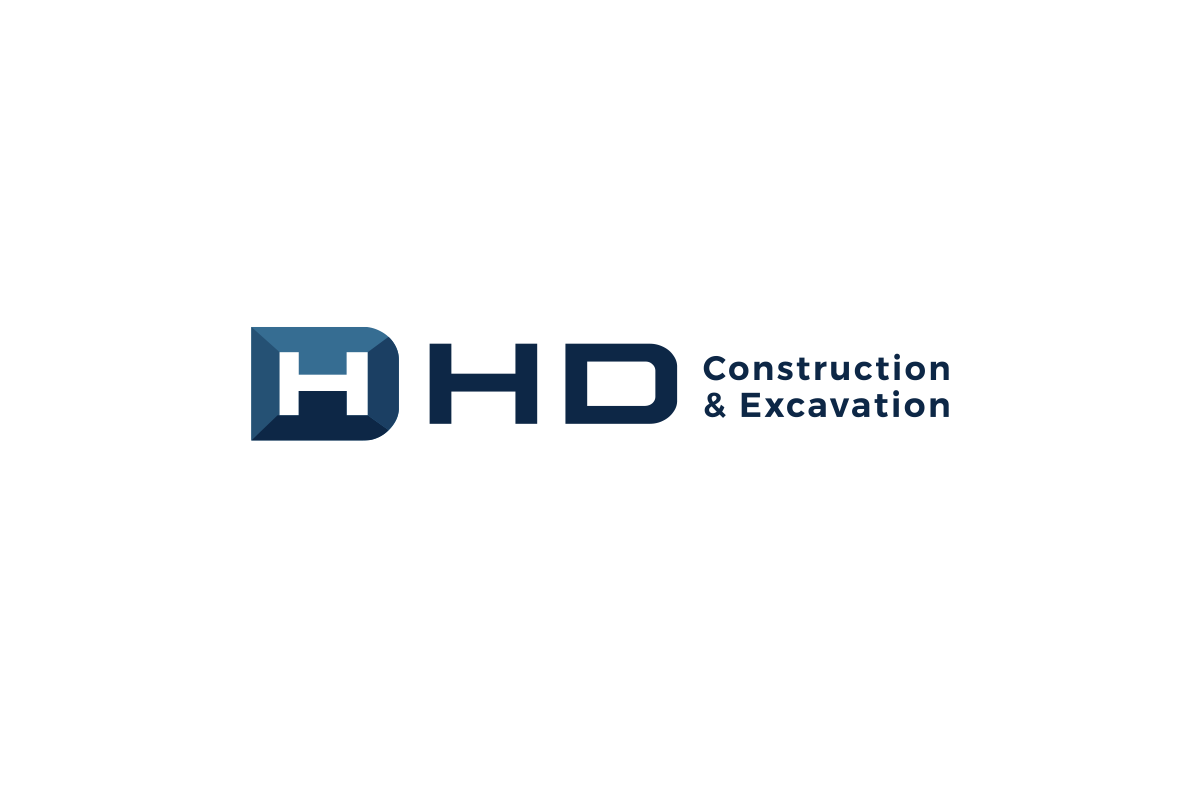 Diseño de Logo por B.Tibéri para HD construction & excavation  | Diseño #26574536