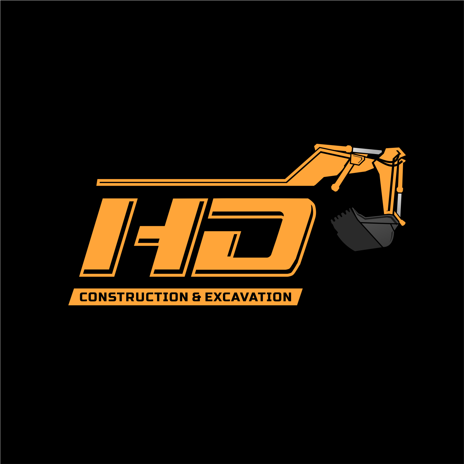 Diseño de Logo por ThiagoB para HD construction & excavation  | Diseño #26572570