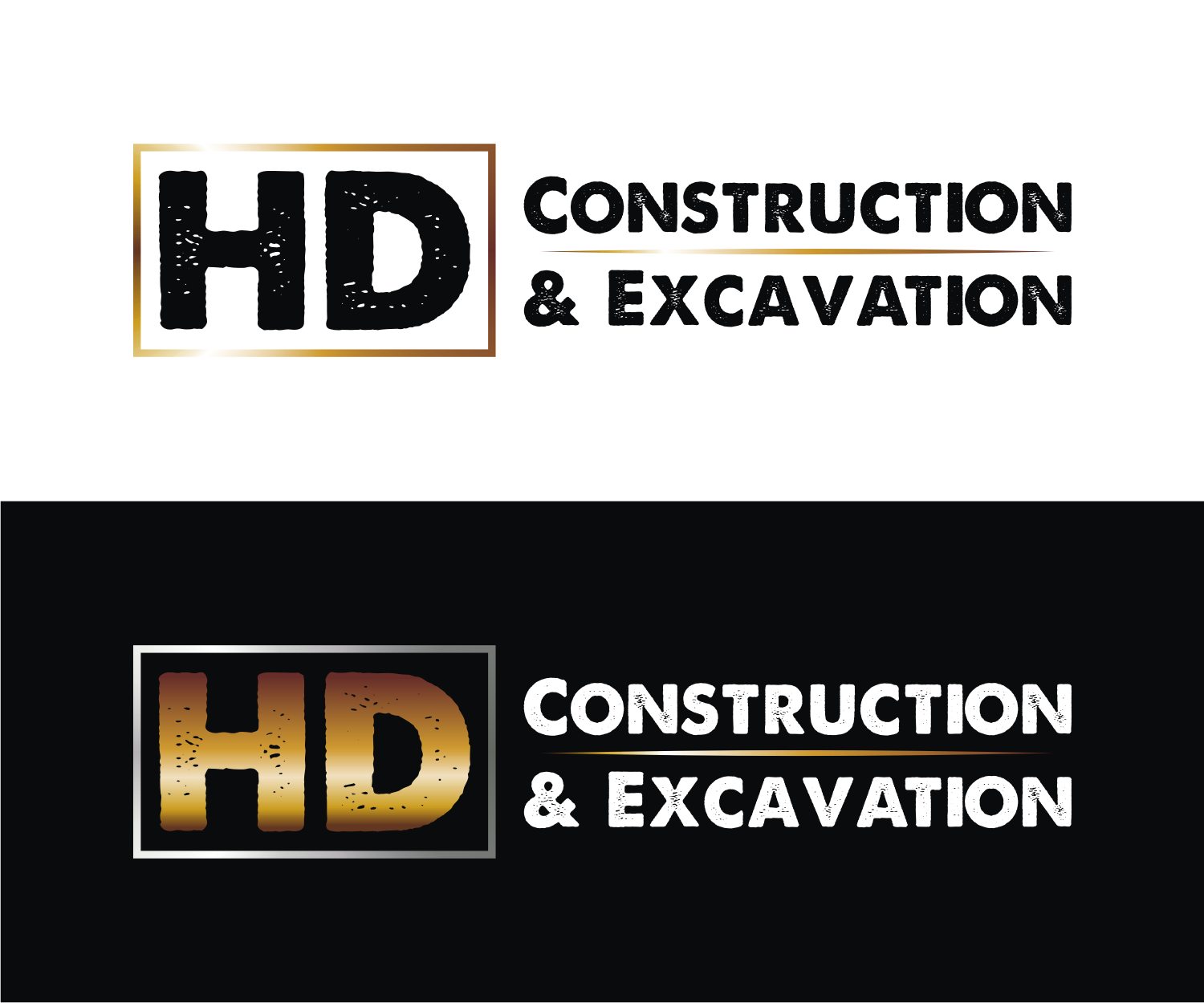 Diseño de Logo por R16 para HD construction & excavation  | Diseño #26570650