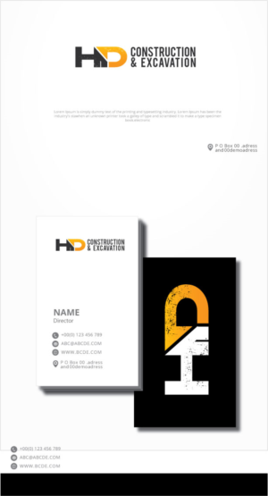 Logo Design by graphicevolution for HD construction & excavation  | Design: #26570877
