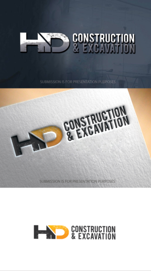 Logo Design by graphicevolution for HD construction & excavation  | Design: #26570878