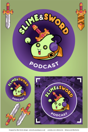 Sword & Slime Podcast | Logo Design by Noche designs