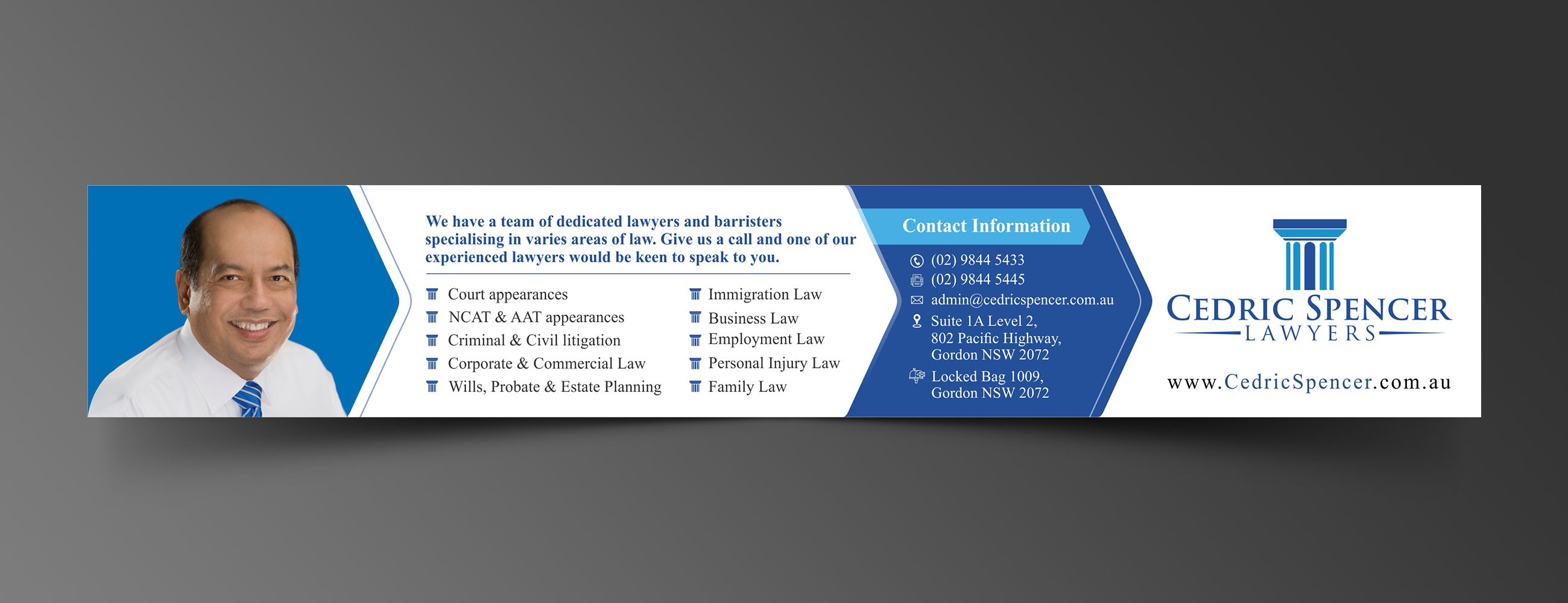 Graphic Design by ecorokerz for Cedric Spencer Lawyers | Design #26571623