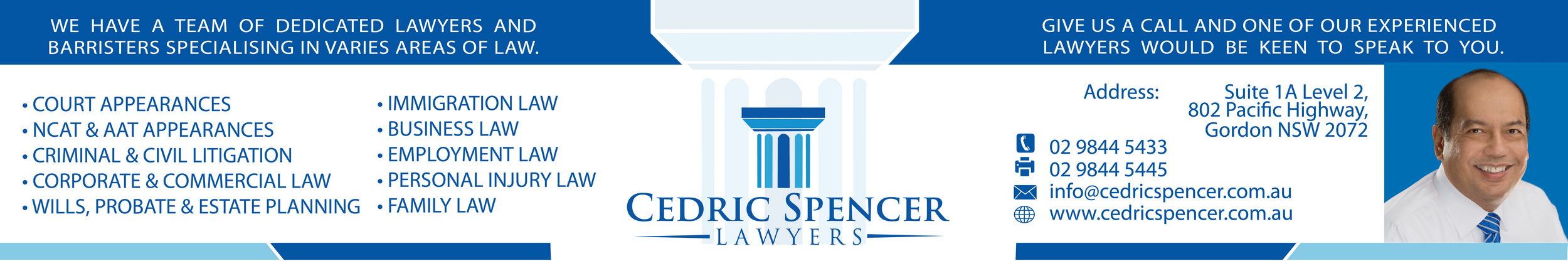 Design Graphique par Tatyana Tomskaya pour Cedric Spencer Lawyers | Design #26570543
