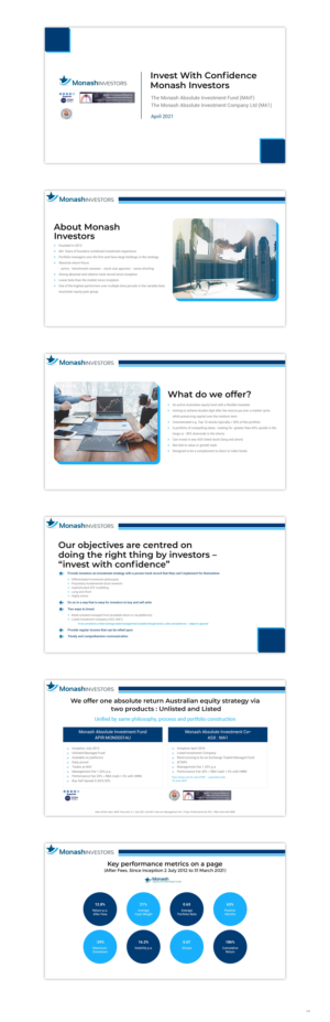 PowerPoint-Design von pb für Monash Investors Pty Ltd | Design #26596603