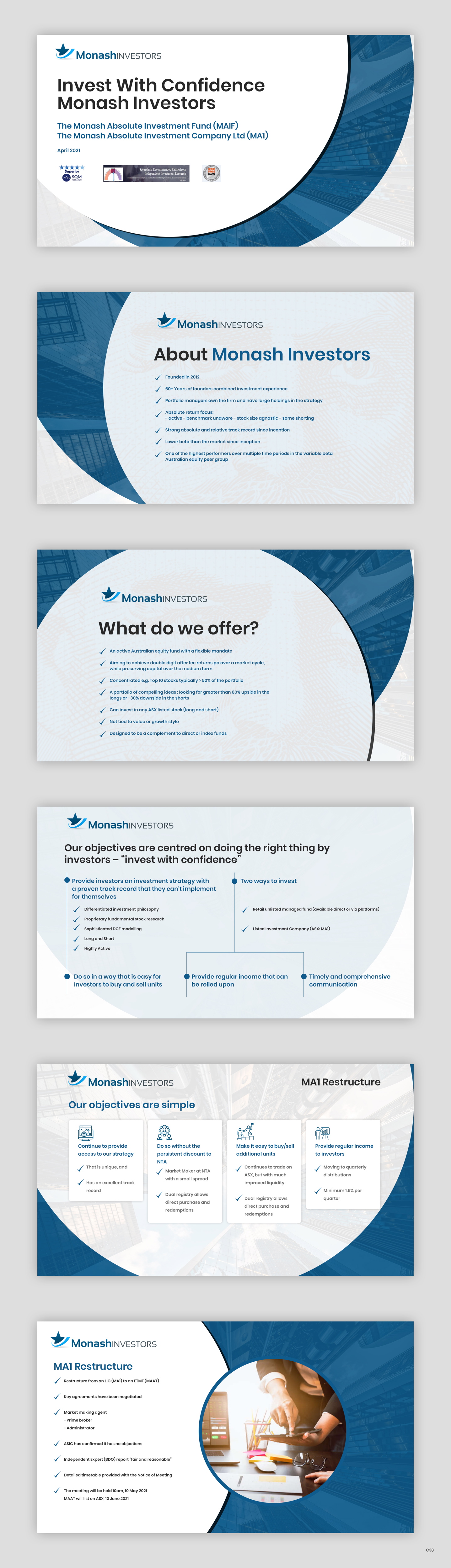 PowerPoint Design by pb for Monash Investors Pty Ltd | Design #26596605