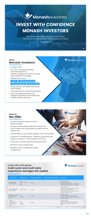 Diseño de PowerPoint por pb para Monash Investors Pty Ltd | Diseño: #26596607