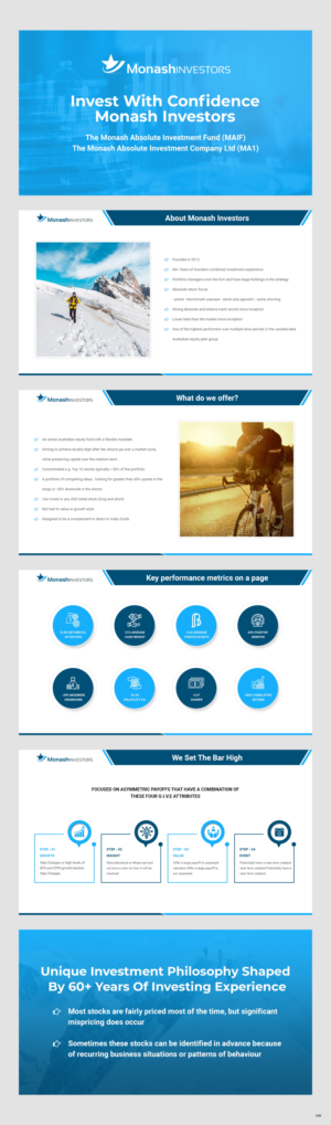 Diseño de PowerPoint por pb para Monash Investors Pty Ltd | Diseño: #26596613