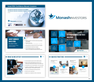 Diseño de PowerPoint por pb para Monash Investors Pty Ltd | Diseño: #26596618