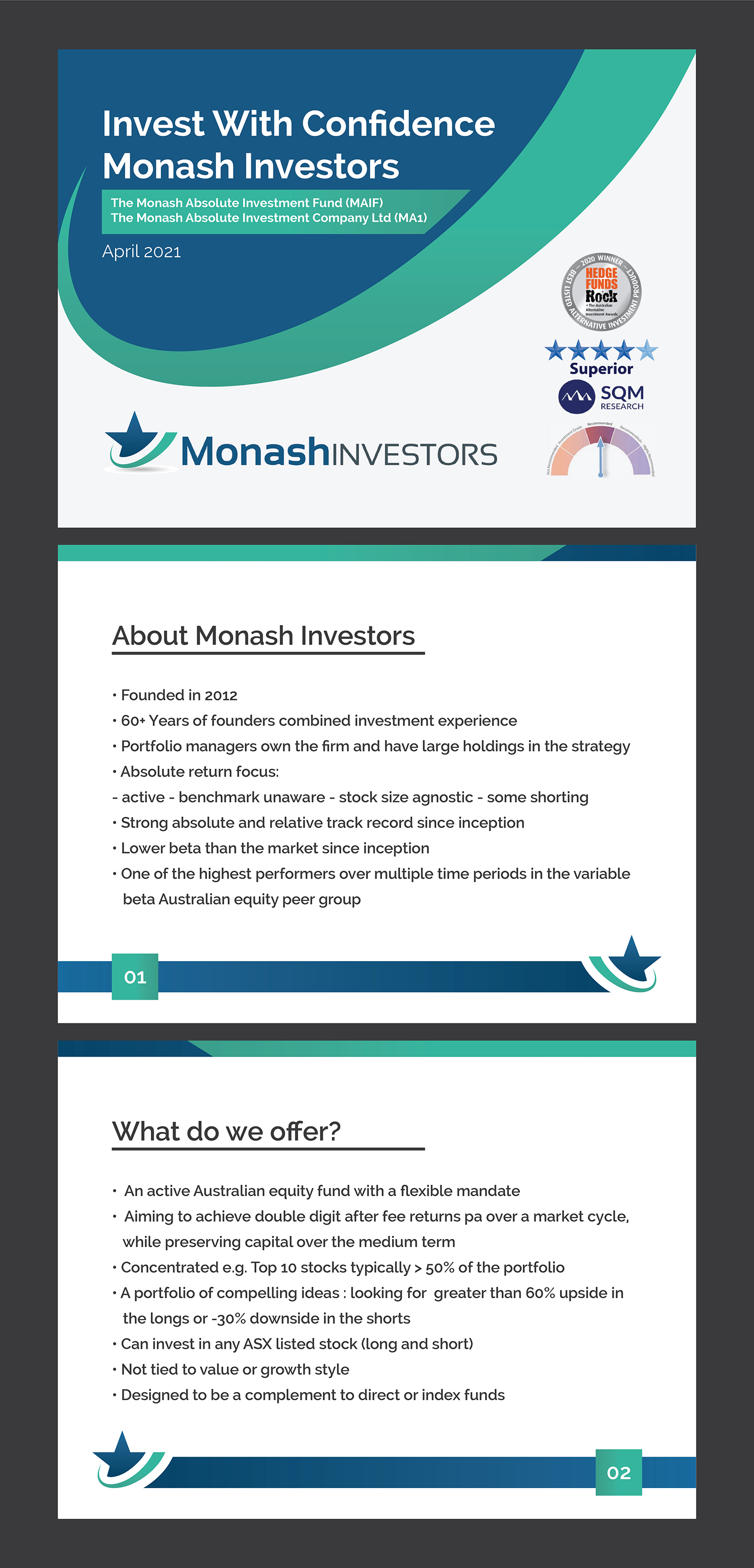 PowerPoint Design by Deziners Zone for Monash Investors Pty Ltd | Design #26573729