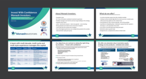 Diseño de PowerPoint por Deziners Zone para Monash Investors Pty Ltd | Diseño: #26582571