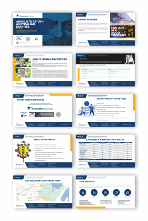 Design de PowerPoint par colourstreak pour Monash Investors Pty Ltd | Design : #26590791
