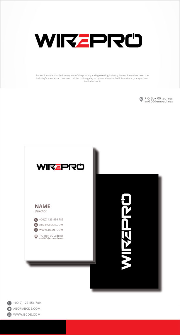 Logo-Design von graphicevolution für WirePro Electrical Ltd | Design #26572830