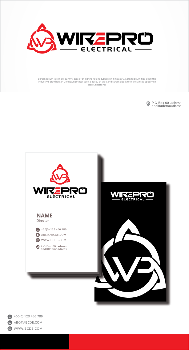 Diseño de Logo por graphicevolution para WirePro Electrical Ltd | Diseño #26579961