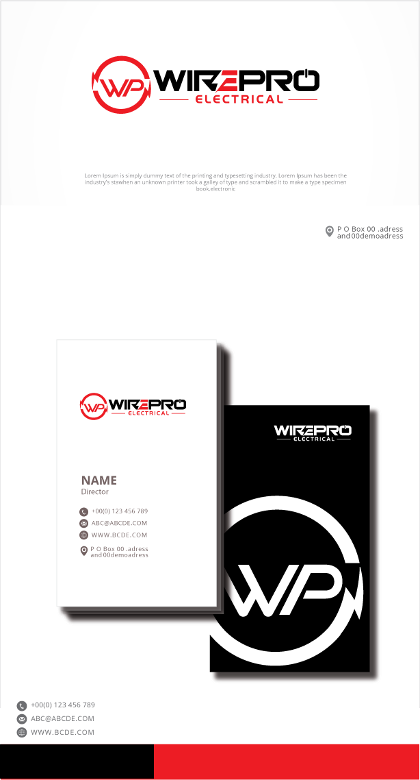 Logo-Design von graphicevolution für WirePro Electrical Ltd | Design #26651713