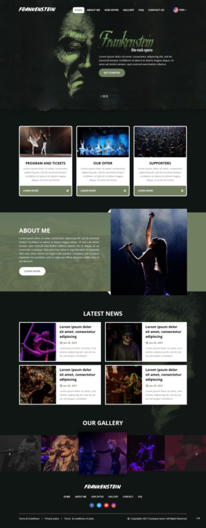 Web Design by pb for Frankenstein The Rock Opera, LLC | Design: #26578762